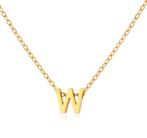 Cadena de acero inoxidable con letra mayúscula